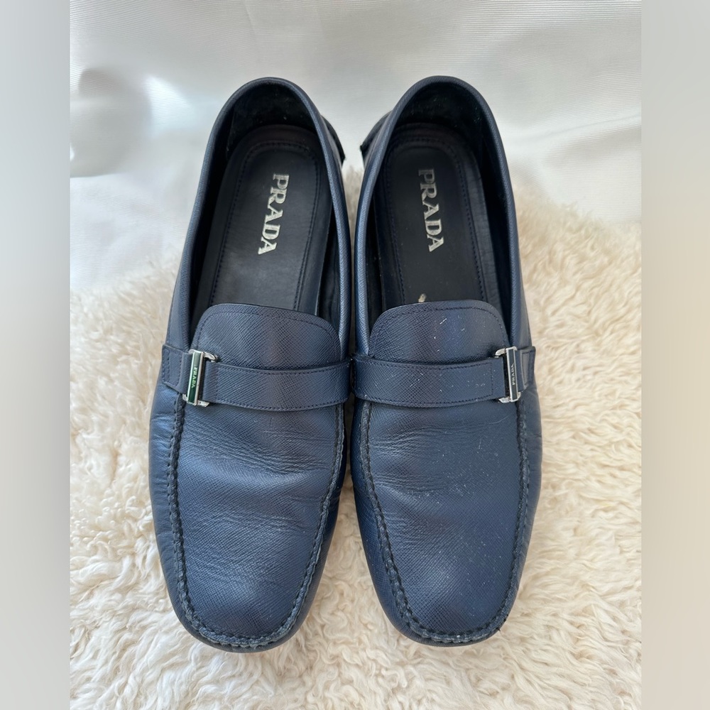 Prada Men’s Blue leather loafer